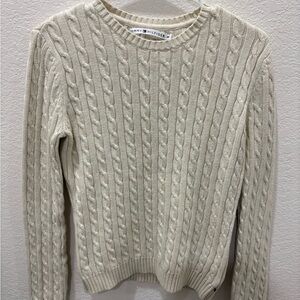 Tommy Hilfiger Women's Beige Cable Knit Sweater
